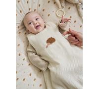 Gigoteuse sans manches en gaze de coton HÉRISSON rayé beige 18/36M