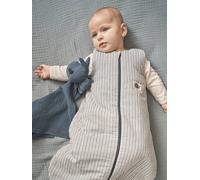 Gigoteuse sans manches ouverture centrale NAVY SEA rayé bleu 6/18M
