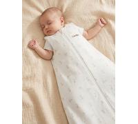 Gigoteuse sans manches personnalisable ouverture centrale bio PETITS LAPINS blanc imprimé 0/6M