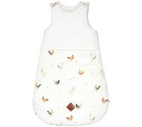 Gigoteuse sans manches tog 2 satin de coton gallina écru ? motif poules champêtre 18/36M