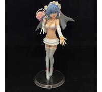 Gigsja Death or Kiss Rem Ram Robe de mariée Ver. Figurines d'action Collection Décoration Modèle Cadeau Poupée 24 cm (B)