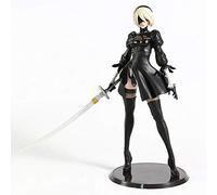 Gigsja Figurine Anime Girl 30 cm Tête amovible Membre inférieur NieR : Automata 2B Yorha No.2 Type B PVC Figurine d'action Poupée Modèle de collection Jouets pour adultes Ornement Version Deluxe