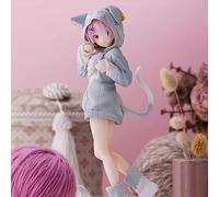 Gigsja Figurine de fille d'anime Ecchi Waifu - Personnages d'anime japonais Re:Life In A Different World From Zero Rem Ram Beautiful Girl PVC Action Figure Model Toy Statue Toy Statue Box Children's