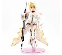 Gigsja Personnage Anime Saber Nero Robe de mariée Figurine Mignon et beau 24 cm Modèle PVC Collection Adulte Cadeau d'anniversaire Hauteur 24 cm