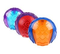 GiGwi, Balles à couineur pour Chiens, Pack de 3 Jouets interactifs en matériaux durables et Non Toxiques, Taille S, Couleurs Vives pour Un Jeu Amusant et Stimulant, Modèle Squeaker
