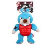 GiGwi I'm Hero Jouet en Peluche pour Chien avec couineur pour mâcheurs résistants, Bleu