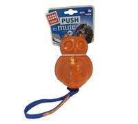 GiGwi Push to Mute Jouet couineur ineractif à mâcher pour Chiens Bleu/Orange Chouette