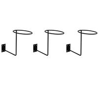 GiHaood Lot de 3 crochets muraux universels pour casque de moto, chapeau, manteau, basket-ball - Charge maximale de 3 kg - Installation facile avec vis incluses