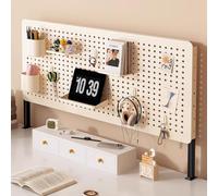 GiHaood Tableau perforé pour bureau avec 9 accessoires, 60 x 40 cm | Étagère murale pour gaming - En métal - Sans perçage - Pour configuration PC, bureau et bureau à domicile