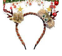 Gihioue Bandeau de Noël - Bandeau élastique et lumineux pour chien - Bandes LED pour cheveux de renne - Pour festival, fête, décoration, photo de Noël, fête
