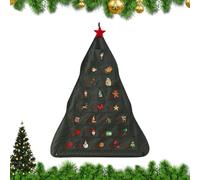 Gihioue Calendrier de l'Avent en tissu en forme d'arbre - Sac de l'Avent avec 24 compartiments pour compte à rebours - Pour bonbons, chocolat, petits jouets, petits objets ainsi que pour la porte