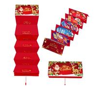 Gihioue Christmas Money Holders for Cash,Fournitures de fête | Porte-Argent de Noël avec 10 Compartiments | pour Hommes Femmes Ados Famille et Amis