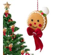 Gihioue Décoration de Sapin de Noël Bonhomme en d'épice - Pendentif en Peluche pour Arbres de Noël - Souvenir saisonnier - Créateur d'ambiance pour Salon, Balcon, fenêtre