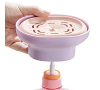 Gihioue Distributeur de liquide vaisselle pour cuisine, distributeur de savon de cuisine avec porte-éponge et compartiment à drainage rapide, solution de rinçage pratique pour dortoir, appartement et