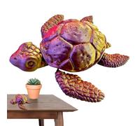 Gihioue Figurine de tortue de mer | Tortue articulée imprimée en 3D, décoration de table, figurine d'animal interactive avec articulations mobiles pour chambre d'enfant