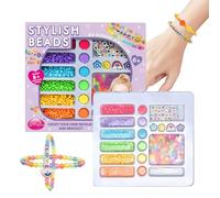 Gihioue Kit De Fabrication De Bracelets - Coffret Créatif Perles Charmes Bracelet | Fournitures Loisirs Créatifs Pour Ados Adultes Débutants - Cadeau Anniversaire Voyage École Colliers Porte-Clés