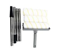 Gihioue Kit de rouleau de peinture pratique, rouleau de peinture ergonomique avec manche télescopique pour murs, meubles et plafonds, aménagement intérieur, projets de bricolage