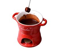 Gihioue Mug À Fondue - Réchaud À Beurre Céramique Avec Fourchette,Tasse À Fromage Fondue Fait Main | Pour Soirée Romantique Anniversaire Mariage Fête Dîner Apéritif Dessert Fromage