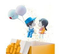 Gihioue Paire de figurines pour intérieur de voiture | Jolie paire de
