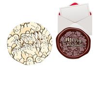 Gihioue Sceau de cire de Noël | Lot de tampons de cire de Noël | Têtes de cachet de cire réutilisables pour cartes de Noël, cartes de vœux de mariage