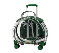 gihusrzx Valise à roulettes pour animal domestique avec roues silencieuses amovibles améliorées, trous d'aération transparents, sac de transport pour chien et chat avec poignée télescopique, parfait