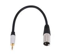 Giilayky 0,3 MèTres 3,5 Mm Mâle Jack Jack Une 3 Broches Câble XLR StéRéO Câble StéRéO ProtéGé pour Enregistrement Audio de Microphone