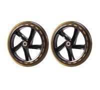 Giilayky 2 PièCes Roue de Scooter 200 Mm MatéRiau PU ÉPaisseur de la Roue 30 Mm ABEC-7 Roulement Accessoires de Scooter, Noir Transparent