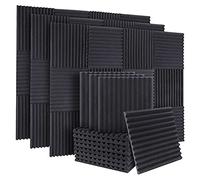 Giilayky 50 PièCes Panneaux Insonorisants en Mousse InsonoriséE Acoustique Panneaux D'Isolation Phonique Cale pour Murs de Studio Plafond, 1X12X12 Pouces