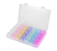 Giilayky Boite De Rangement en Plastique A 28 Grille Boite De Rangement Boite A Boite A Perles Boite A Diamants avec Strass Art D'Ongle Boite De Rangement De Ongles