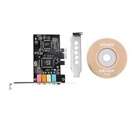 Giilayky Carte Son PCIe 5.1, PCI Express Surround 3D Carte Audio pour PC avec Haute Performance sonore directe et Support Bas Profil