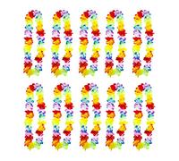 Giilayky Paquet de 10 ChaîNes de Fleurs HawaïEnnes Leis ChaîNe de Fleurs Tropicales Parfaite Bienvenue à Votre Plage, Piscine et Cocktail