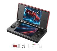 GiipGoop RG DS Console de jeu portable RG DS Retro Console de jeu vidéo double écran 3 + 32 Go Android 14 Portable Pocket Arcade Batterie 40 000 mAh WiFi Bluetooth Sortie HD Noir