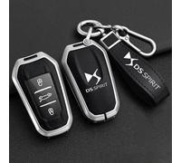GIISH Coque de Clé pour DS DS7 DS5 DS6 DS9 New Energy DS3 4S 5LS, Ensemble de Protection Porte-Clés avec Étui, Pochette, Couverture, Boitier pour Voiture, E
