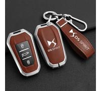 GIISH Voiture Coques de Clé pour DS DS7 DS5 DS6 DS9 New Energy DS3 4S 5LS,Coque Porte Clés Coque Protection Ensemble étui Porte-Clés Couverture Pochette Cle Couvercle Boitier Oiture,H