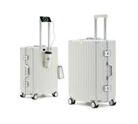 GIIYOEW Grande Valise 4 Roues Légère Hard Shell Medium Valise Cadre en Aluminium Roue Universelle À 360 ° Serrure par Mot De Passe De Sécurité Numérique,1,20in