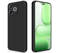 GiiYoon Coque pour Honor 600 Lite 5G Case en Silicone, Etui de Protection Antichoc Etui Housse Silicone Ultra-Mince avec Couche Intérieure en Fibre et Protection pour Caméra, Noir