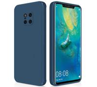 GiiYoon Coque pour Huawei Mate 20 Pro / 20 RS Case en Silicone, Etui de Protection Antichoc Etui Housse Silicone Ultra-Mince avec Couche Intérieure en Fibre et Protection pour Caméra, Bleu