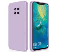 GiiYoon Coque pour Huawei Mate 20 Pro / 20 RS Case en Silicone, Etui de Protection Antichoc Etui Housse Silicone Ultra-Mince avec Couche Intérieure en Fibre et Protection pour Caméra, Violet