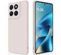 GiiYoon Coque pour Motorola Moto G67/G77/G87 5G Case en Silicone, Etui de Protection Antichoc Etui Housse Silicone Ultra-Mince avec Couche Intérieure en Fibre et Protection pour Caméra, Blanc