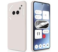GiiYoon Coque pour Nothing Phone 2a / 2a Plus Case en Silicone, Etui de Protection Antichoc Etui Housse Silicone Ultra-Mince avec Couche Intérieure en Fibre et Protection pour Caméra, Blanc