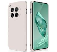 GiiYoon Coque pour OnePlus 12 Case en Silicone, Etui de Protection Antichoc Etui Housse Silicone Ultra-Mince avec Couche Intérieure en Fibre et Protection pour Caméra, Blanc