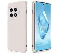GiiYoon Coque pour OnePlus 12R / OnePlus Ace 3sCase en Silicone, Etui de Protection Antichoc Etui Housse Silicone Ultra-Mince avec Couche Intérieure en Fibre et Protection pour Caméra, Blanc