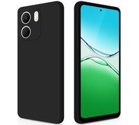 GiiYoon Coque pour Oppo A5x 5G/4G Case en Silicone, Etui de Protection Antichoc Etui Housse Silicone Ultra-Mince avec Couche Intérieure en Fibre et Protection pour Caméra, Noir