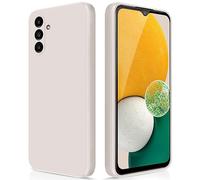 GiiYoon Coque pour Samsung Galaxy A13 5G / A04S Case en Silicone, Etui de Protection Antichoc Etui Housse Silicone Ultra-Mince avec Couche Intérieure en Fibre et Protection pour Caméra, Blanc