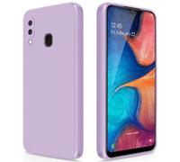 GiiYoon Coque pour Samsung Galaxy A20E Case en Silicone, Etui de Protection Antichoc Etui Housse Silicone Ultra-Mince avec Couche Intérieure en Fibre et Protection pour Caméra, Violet