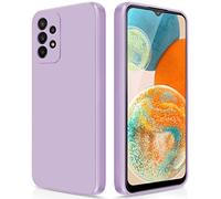 GiiYoon Coque pour Samsung Galaxy A23 4G/5G Case en Silicone, Etui de Protection Antichoc Etui Housse Silicone Ultra-Mince avec Couche Intérieure en Fibre et Protection pour Caméra, Violet