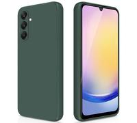 GiiYoon Coque pour Samsung Galaxy A25 5G Case en Silicone, Etui de Protection Antichoc Etui Housse Silicone Ultra-Mince avec Couche Intérieure en Fibre et Protection pour Caméra, Vert