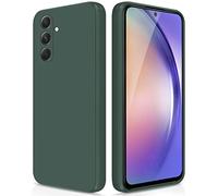 GiiYoon Coque pour Samsung Galaxy A54 5G Case en Silicone, Etui de Protection Antichoc Etui Housse Silicone Ultra-Mince avec Couche Intérieure en Fibre et Protection pour Caméra, Vert