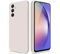 GiiYoon Coque pour Samsung Galaxy A54 5G Case en Silicone, Etui de Protection Antichoc Etui Housse Silicone Ultra-Mince avec Couche Intérieure en Fibre et Protection pour Caméra, Blanc