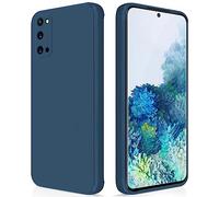 GiiYoon Coque pour Samsung Galaxy S20 Case en Silicone, Etui de Protection Antichoc Etui Housse Silicone Ultra-Mince avec Couche Intérieure en Fibre et Protection pour Caméra, Bleu